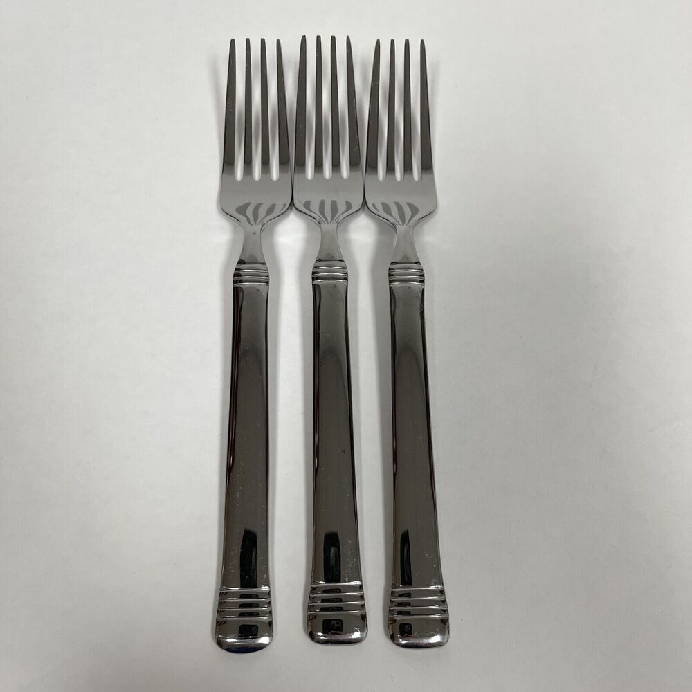 Fitz and Floyd Everyday Bistro Vietnam Silver Forks Lot of 3